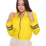 Jaqueta Casaco Feminino Corta Vento Neon C/ Capuz Promoção