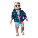 Jaqueta Casaco Jeans Infantil Menina Bebê Estilosa 