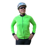 Jaqueta Ciclismo Corta Vento Impermeável Com Bolso Verde
