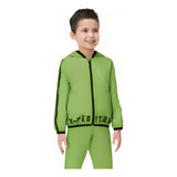 Jaqueta Com Capuz Infantil Masculina Verde