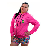 Jaqueta Corta Vento Feminino Rosa Pink Seleção Brasileira