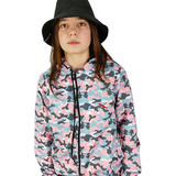 Jaqueta Corta Vento Para Meninas De 6 A 14 Anos Estampada