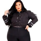 Jaqueta Corta Vento Plus Size Casaco Feminino Inverno