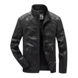 Jaqueta De Couro Masculina Motoqueiro Frio