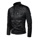 Jaqueta De Couro Masculina Pronta Entrega Motoqueiro 