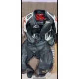 Jaqueta E Calça (macacão ) Em Couro Alpinestars