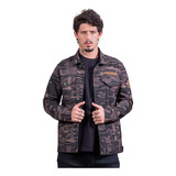 Jaqueta Estilo Militar Camuflada Txc Original Com Bordado