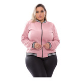 Jaqueta Feminina Bomber Plus Size Blusa Frio Casaco G1 G2 G3