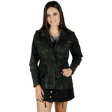 Jaqueta Feminina Camuflada Alícia Treme Terra Multicam Black