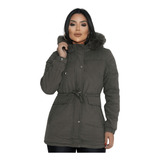 Jaqueta Feminino De Inverno Parka Térmica Com Capuz Espesso
