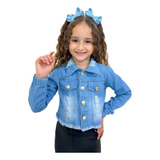 Jaqueta Jeans Infantil Menina Princesa Mini