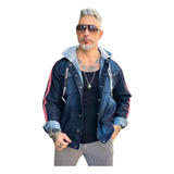 Jaqueta Jeans Masculina Slim Elastano C/ Toca Moletom Top
