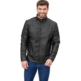 Jaqueta Masculina Couro Fake Motoqueiro Moda Inverno Frio
