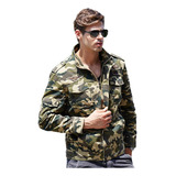 Jaqueta Masculina Outwear Estilo Militar Americano Camuflage