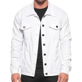 Jaqueta Masculina Sarja Jeans Slim Cores Clássicas Premium