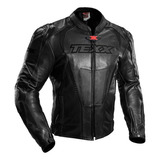 Jaqueta Moto Texx Sniper V2 Couro Preto Motociclista