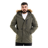 Jaqueta Parka Forrada Masculina Casaco Sobretudo Neve Europa