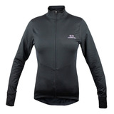 Jaqueta Peluciada Ciclismo Feminina Marcio May Comfort Preta