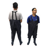 Jardineira C/ Bota Pvc Impermeável Pesca Pescador Pescaria