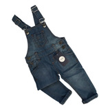 Jardineira Jeans Comprida Bebê Tamanho P M G - 0 A 9 Meses 