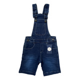 Jardineira Jeans Escura Menino Tamanho 1 A 10 12 14 16 Anos