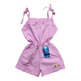 Jardineira Jogger Macacão Jeans Calça Infantil Tam 1 2 3 Ano
