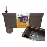 Jardineira Rattan Auto Irrigável 50x20x18.5cm - 13 Litros
