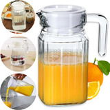 Jarra C/ Tampa 500 Ml Servir Suco Vitamina Refresco Agua Chá