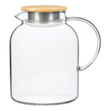 Jarra Clívia Em Vidro Com Tampa Em Bambu 1,5l - Hauskraft