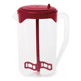 Jarra De Suco Agua Com Mexedor Mix 2l Tampa Branca Plasvale