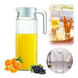 Jarra De Suco Agua Vidro Grosso Com Tampa 1 Litro 