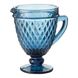 Jarra De Vidro 1l Servir Bebidas E Decorar Cor Azul