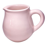Jarra Leiteira 600ml Leite Cerâmica Colorida Café Leite Rosa