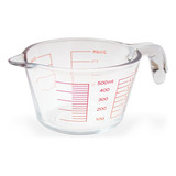 Jarra Medidora Com Alça Em Vidro Medida Graduada 500ml