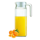 Jarra Suiça De Suco Agua Com Tampa Vidro Grosso 1 Litro