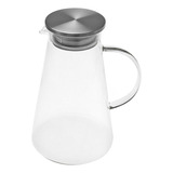 Jarra Vidro Borossilicato Suco Água Chá Com Tampa De Inox