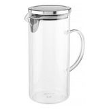 Jarra Vidro Suco Borossilicato C Tampa Inox 1,3litros Oferta