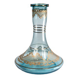 Jarro Vaso 26cm Para Narguile Médio Md Hookah Azul Claro