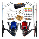 Jaú Pesca Kit De Pesca Duplo Vara 1,80mt 25lb Mp40 E Acessorios