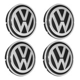 Jg Calota Calotinha Miolo Roda 51mm Vw Gol G6 Emblema Relevo
