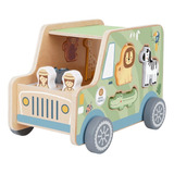 Jipe Safari Carrinho Madeira Brinquedo Educativo Tooky Toy