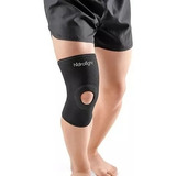 Joelheira Neoprene Reforço Patelar Longa Preta