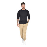 Jogger Masculina Bege Track Pants Calça Estilosa 2023