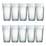 Jogo 10 Copo Americano Em Vidro Long Drink 450ml Nadir