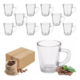 Jogo 10 Xícaras De Vidro Café Expresso Chá 70ml Resistente