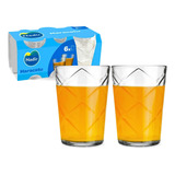 Jogo 12 Copos Suco Nadir 265ml Vidro Transparente Multiuso