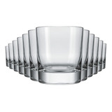 Jogo 12 Copos Vidro Liso Baixo Whisky Caipirinha 310ml Nadir Cor Transparente