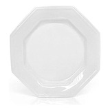 Jogo 12 Pratos Sobremesa Prisma Hexagonal Porcelana Schmidt