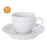 Jogo 12 Xícara Café Expresso C/ Pires 65 Mls Porcelana