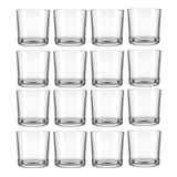 Jogo 16 Copos Vidro Baixo 265ml Rocks Drink Whisky Doses